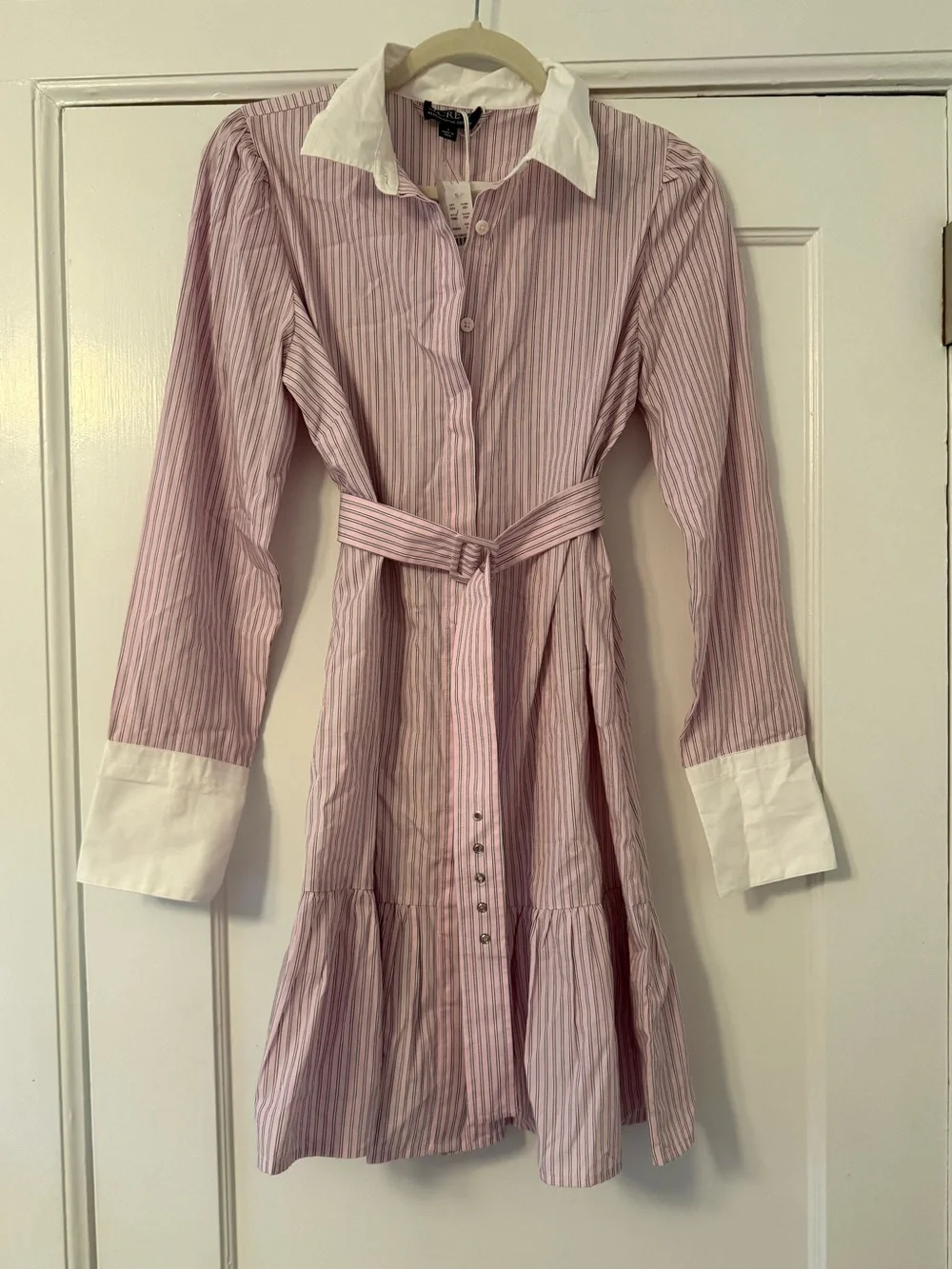 NWT J. Crew Tiered shirt-dress in striped cotton poplin Size 6